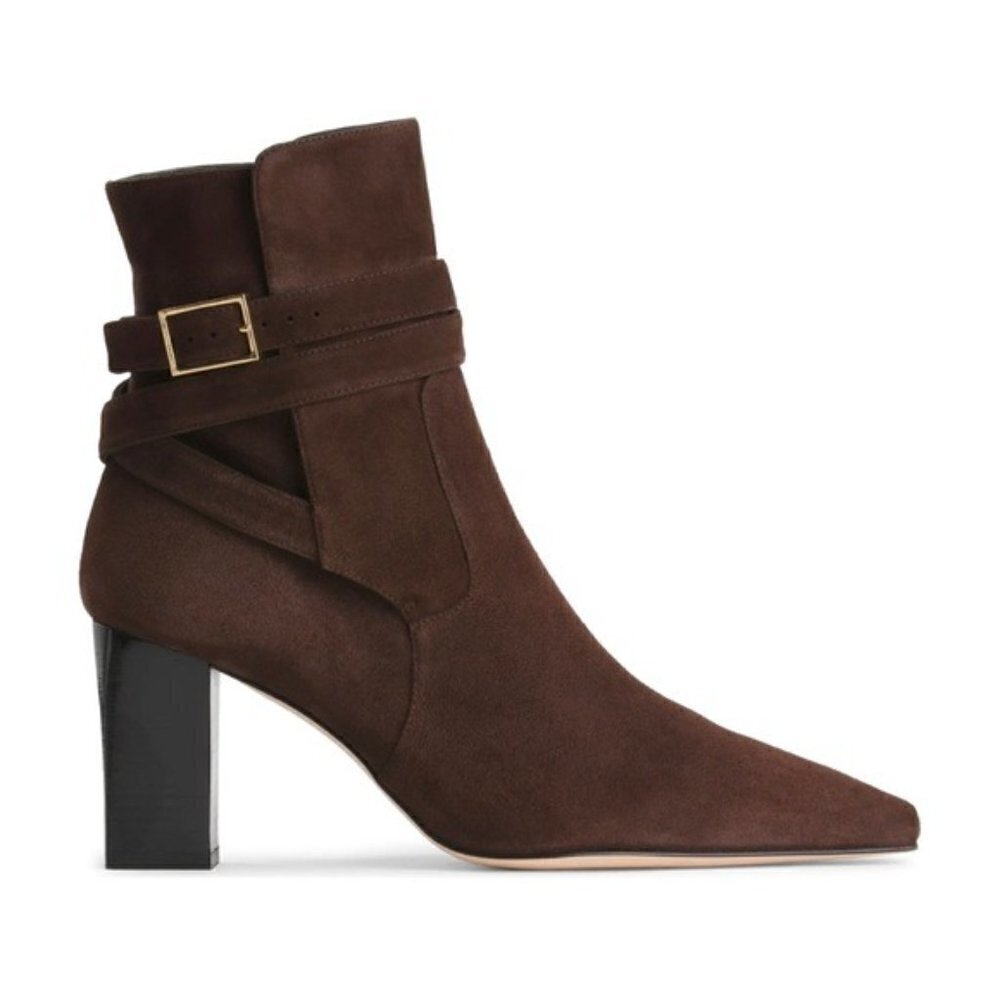 Good American The Bombshell Bootie Chocolate Brown Sz 9 NWOB